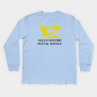 Gold Chocobo Postal Service Kids Long Sleeve T-Shirt